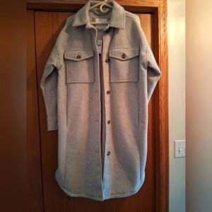 American Eagle Outfitters Light Gray Utility Jacket